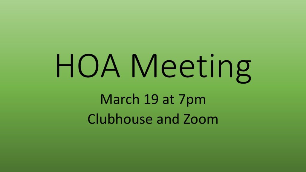 HOA Meeting
